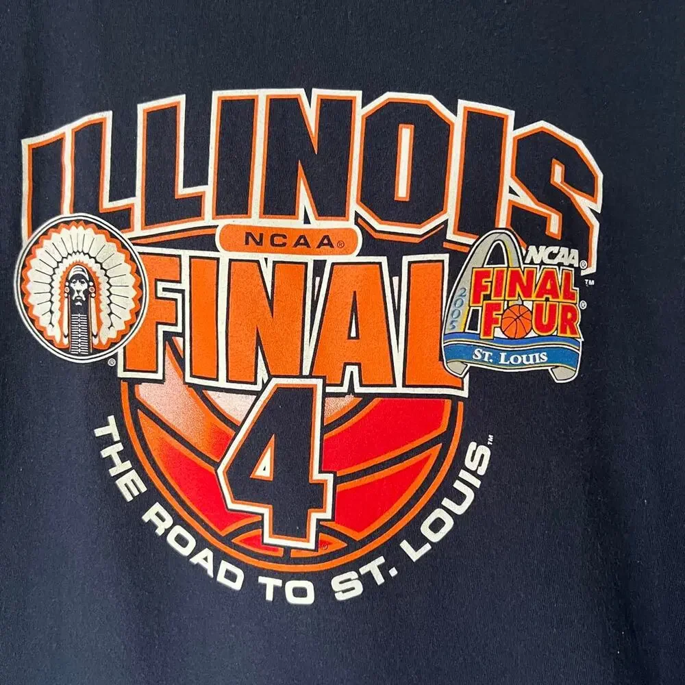 Vintage Y2K University of Illinois Final Four Champion T-Shirt | Size XL - Picture 6 of 8